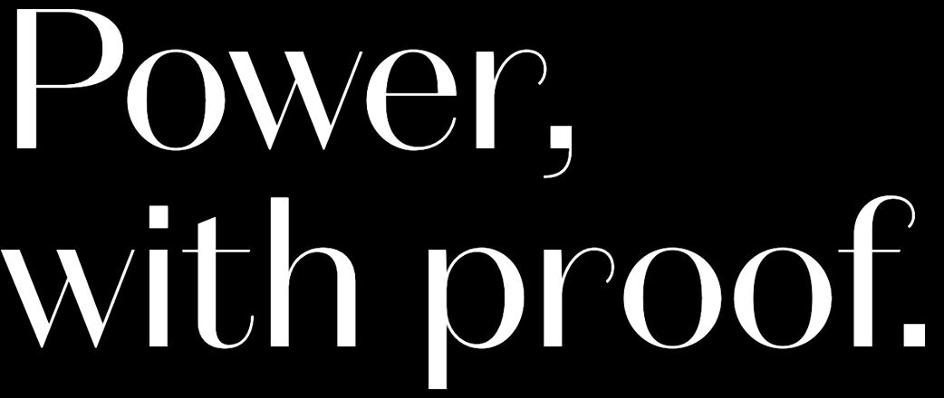 Power, with proof. — Domaine Sans Display